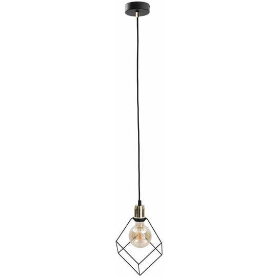 Keter Ruben Wire Frame Pendant Ceiling Light Gold, 22cm, 1x E27