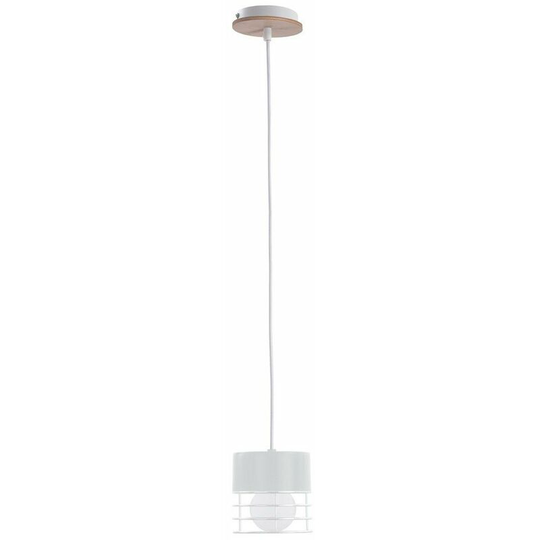 Keter Casa Slim Pendant Ceiling Light White, Wood, 12cm, 1x E27