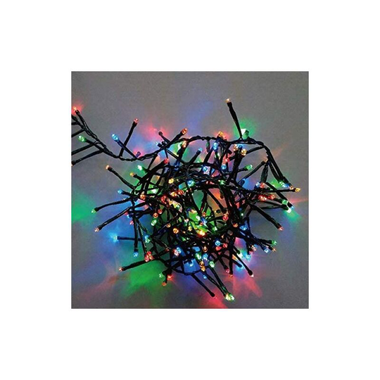 Christmas 960 LEDs Multifunction Controller with 8 Effects Green Cable Cluster Lights Indoor/Outdoor Low Voltage - Multicolour - Shatchi