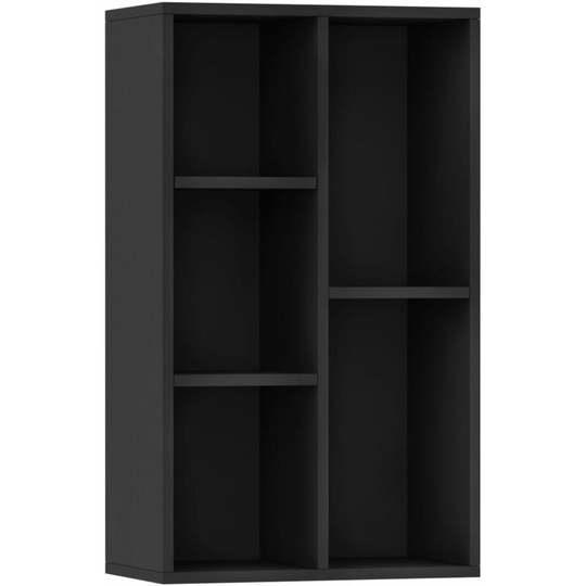 Book Cabinet/Sideboard Black 50x25x80 cm Engineered Wood Vidaxl Black