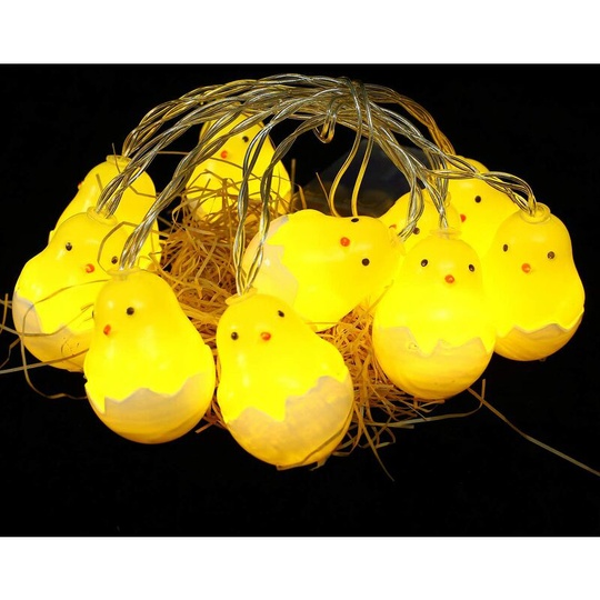Fairy Lights, 1.5M 10 led Easter Chick Lights led Garland Christmas Lights for Easter Parties Bedroom Birthday Party