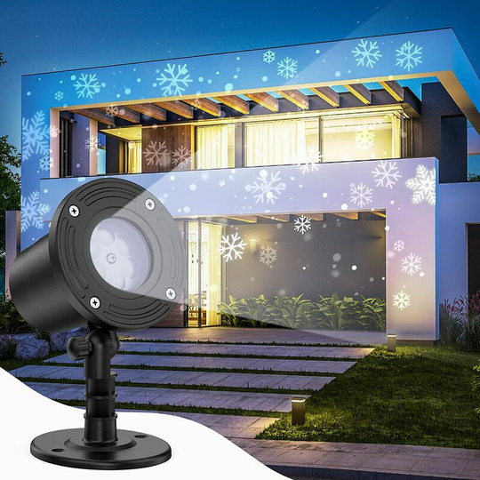 Outdoor Christmas Projector, Outdoor Led Christmas Projector Snowfall Effect, Snowflake, Outdoor Christmas Decoration Waterproof IP65 Waterproof,
