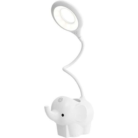 Aougo - 2 in 1 Desk Lamp, Eye-Caring led Table Lamp with Phone Holder and Pen Pot, 3 Lighting Modes usb Rechargeable Reading Light, Dimmable Bedside