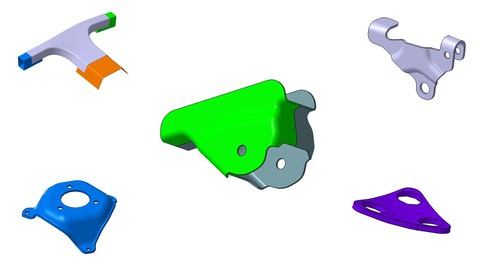 Sheet metal parts design with CATIA surface design tools