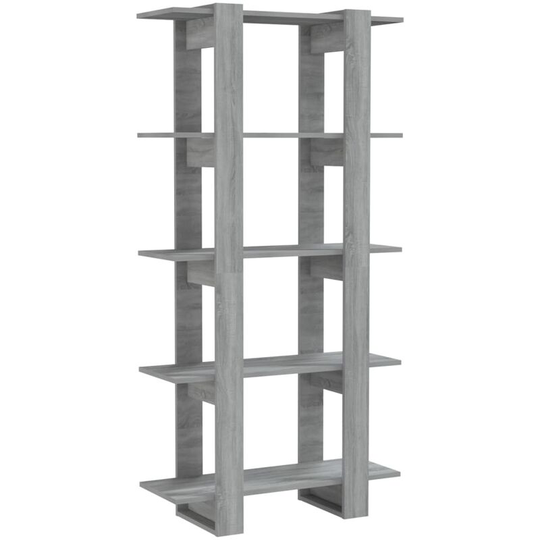 Book Cabinet/Room Divider Grey Sonoma 80x30x160 cm Engineered Wood Vidaxl Grey