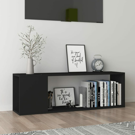 Tv Cabinet Black 100x24x32 cm Chipboard