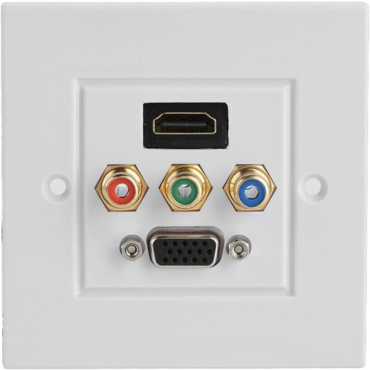 Betterlifegb - Betterlife Built-in hdmi usb vga Multimedia Socket Durable Flame Retardant Video Audio Socket Projector Wall Panel Socket(1 pcs)