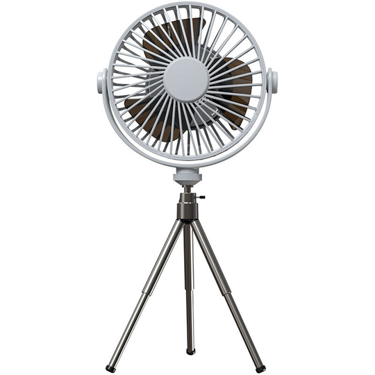 Outdoor Tripod Fan,Wireless usb Rechargeable Camping Fan,Portable Ceiling Fan,with 3 Wind Speeds Adjustable,White,2000mAh - White,2000mAh