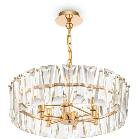 Maytoni Lighting - Maytoni Modern - Puntes Modern Puntes 6 Light Gold Cylindrical Pendant Ceiling Light