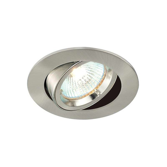 Saxby Lighting - Saxby Cast - 1 Light Recessed Tilt Downlight Satin Nickel Plate, GU10