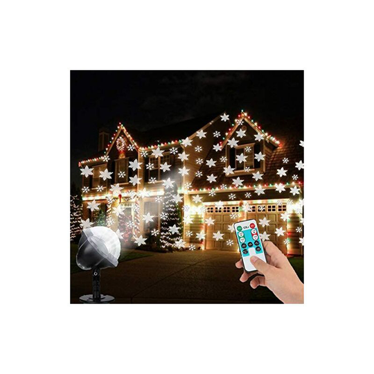 Outdoor Christmas Projector, Outdoor Led Christmas Projector Snowfall Effect, Snowflake, Waterproof Outdoor Christmas Decoration, Outdoor and Indoor