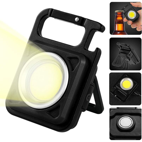 Mini led Torch Lights, Rechargeable Led Work Light, 800 Lumens Magnetic Work Light for Bedside, Workshop, Emergency, Outdoor Lamp Black