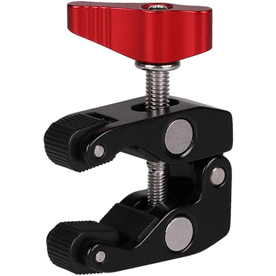 Tinor - High Quality Super Clamp Camera Clamp with 1/4' and 3/8' Thread for Camera Tripod, Flashlight, Monitor, Bike Mount, Motorcycle Mount, Sports