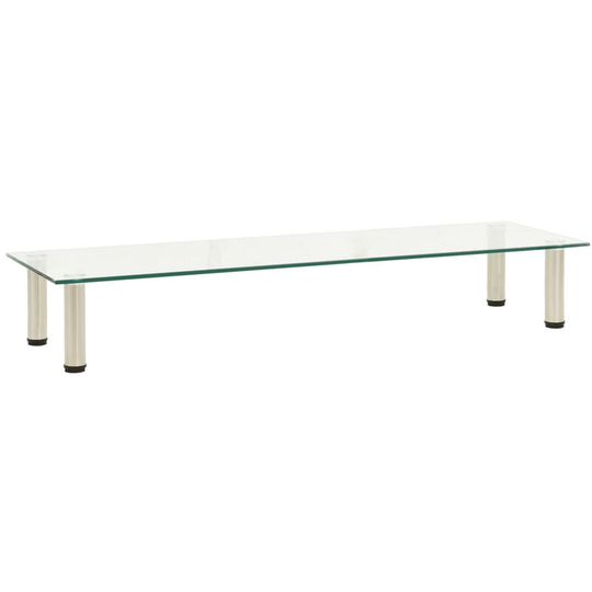 Asupermall - tv Stand Transparent 120x35x17 cm Tempered Glass