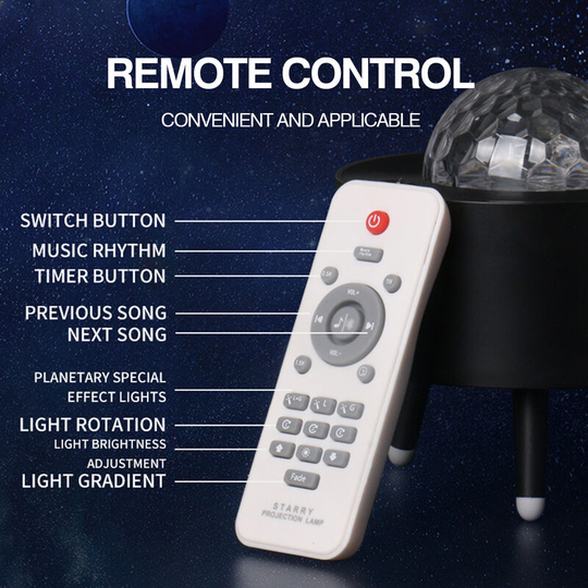 Led Starry Projection Lamp Room Decor Star Projector Colorful Lighting bt Starry Sky Lamp with Tripod 14 Light Modes & Built-in Music