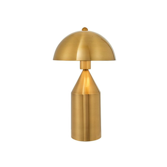 Endon Directory Lighting - Endon Lighting Nova - Table Lamp Antique Brass Plate & Gloss White 1 Light IP20 - E27