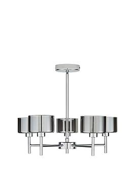 Blair 5 Light Smoked Glass Ceiling Light