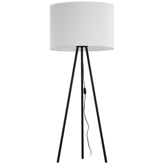 Zumaline Nallu Tripod Floor Lamp, Black, White, 1x E27 60W