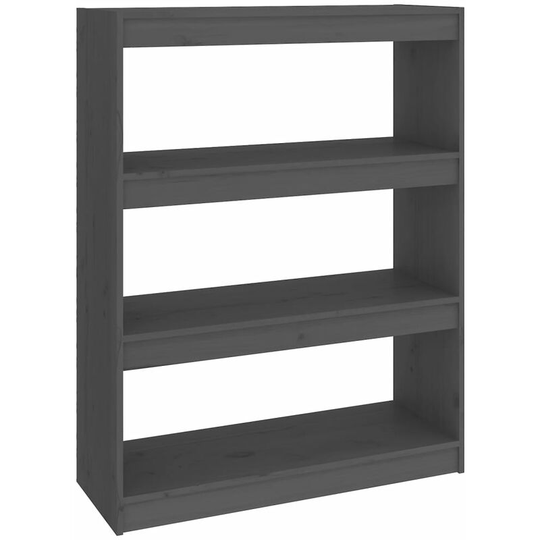 Vidaxl - Book Cabinet/Room Divider Grey 80x30x103.5 cm Solid Wood Pine Grey