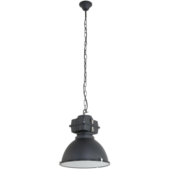 Sienna Densi Dome Pendant Ceiling Lights Black Matt, Glass Matt