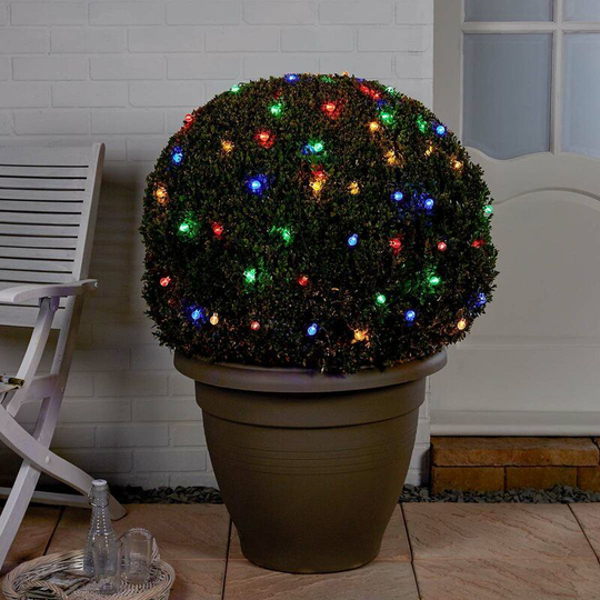 5m Solar Power Multi Colour Berry led Fairy String Lights | Outdoor Garden - Multi Colour