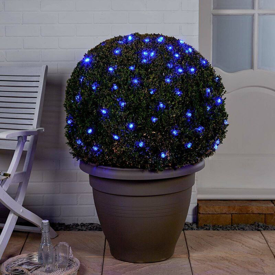 5m Solar Power led Berry Fairy String Lights Blue | Outdoor Garden Decoration - Blue