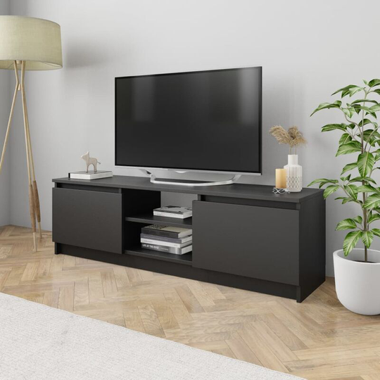Topdeal - tv Cabinet Black 120x30x35.5 cm Chipboard VDFF31602_UK