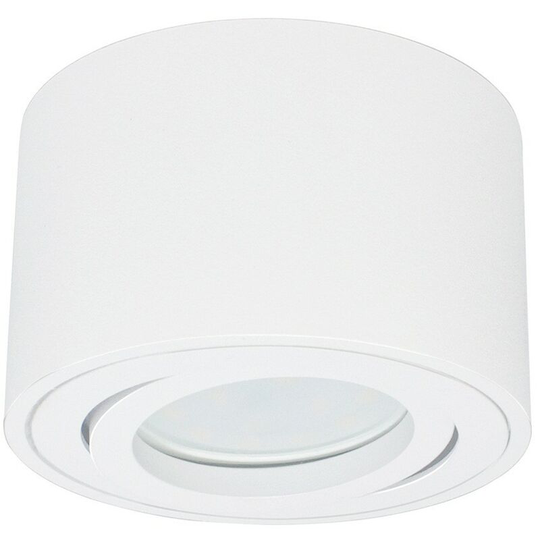Aougo - set of 2 Adjustable Projecting led Spotlight Ø80x50mm Ceiling Light Surface Mount Round White Ceiling Light led Spotlight Downlight 5W Bulb