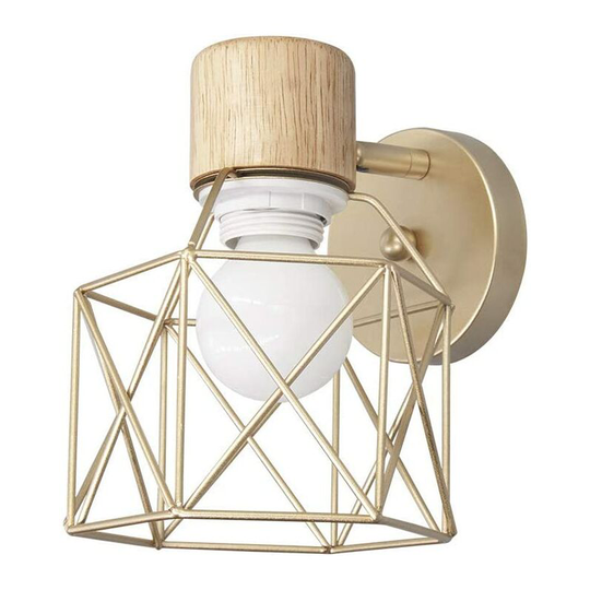 Aougo - 1pc Wall Sconce Retro Iron Cage Wall Sconce E27 Industrial Wall Sconce Metal Light Fixtures for Hotel Cafe Bar Restaurant Kitchen Bedroom