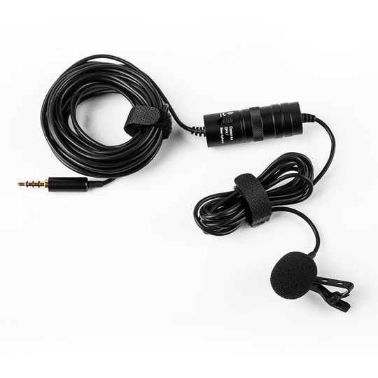 Professional Lavalier Clip-on Microphone Mic 3.5mm 6 Meters Cable with 6.35mm Adapter Windshield for iPhone 6/6P Samsung Huawei Smartphone Tablet