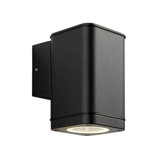 Endon Collection Lighting - Endon Milton Modern Architectural Outdoor Down Wall Light Textured Black Finish, IP44