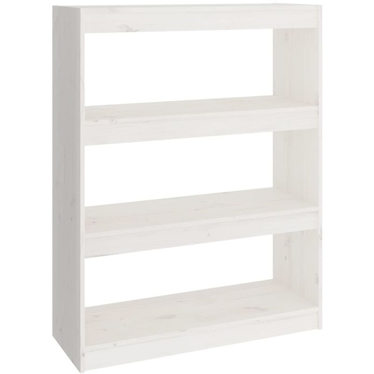 Vidaxl - Book Cabinet/Room Divider White 80x30x103.5 cm Solid Wood Pine White