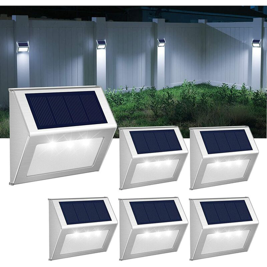 Aougo - Cool White]Solar Lights Outdoor,Stainless Steel Solar Garden Lights,Waterproof Decorative Lights Applying to