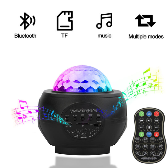 FVO - Starry Sky Projector, Planetarium Projector, led Kids Night Light, Star Night Light with 360 Degree Rotating, Galaxy Projector with Bluetooth