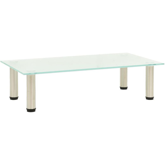 Tv Stand Frosted 60x35x17 cm Tempered Glass Vidaxl Transparent