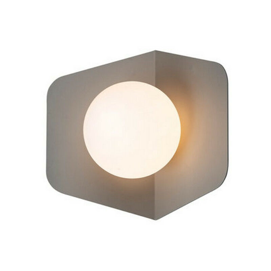 Larissa Lighting - Larissa Nesebar Wall Light With Opal Glass 1x G9 Max 7W Grey