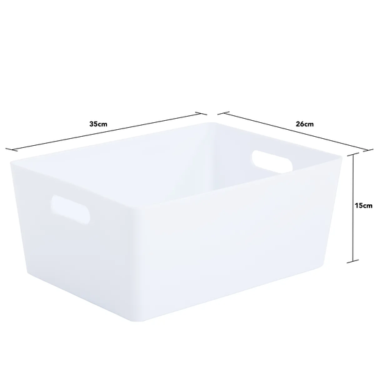 Wham Rectangular Studio Store Basket 5.02 - Ice White