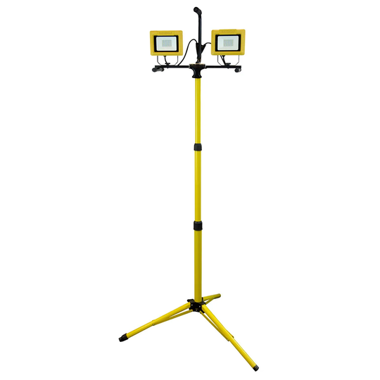 Faithfull Power Plus SMD LED Twin Tripod Site Light 60W 2 x 2700 Lumens 240V