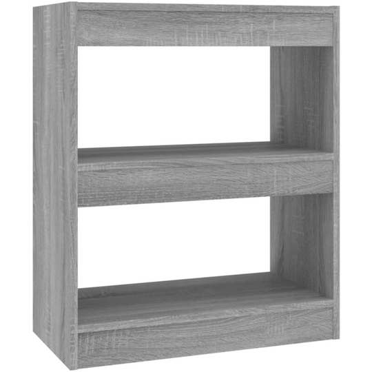 Book Cabinet/Room Divider Grey Sonoma 60x30x72 cm Vidaxl Grey