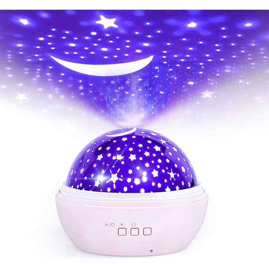 Thsinde - Child Star Sky Projector, fishoaky Baby Projector Night Light, 360° Rotation Star Projector Lamp, 8 Colors, 3 Movies Theme, Baby Bedside