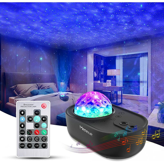 Flkwoh - Star Sky Projector, 33 Modes led Star Projector Lamp, Planetarium Lighting Adjustable Brightness Projector with Bluetooth Speaker, Remote