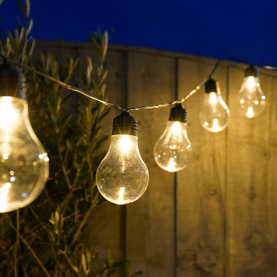 4.5m Plug In Outdoor led Vintage Style Festoon Fairy Lights Warm White | Garden Party Decoration - Warm White