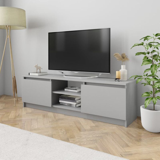 Topdeal - tv Cabinet Grey 120x30x35.5 cm Chipboard VDFF31603_UK