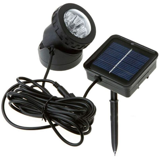Aougo - Solar Pond Lights, Waterproof Submersible Spotlight for Fountain, Pool, Underwater Decoration, 6 led Solar Flood Light for Outdoor, Garden,