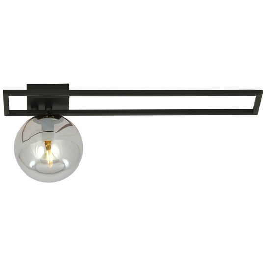 Emibig Imago Black Left Side Globe Ceiling Light with Graphite Glass Shades v2, 1x E14