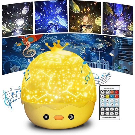 Gift - Baby Night Light Projector 360 Rotation Equipped 6 Kinds Lights Lamp Projection 8 Kinds Relaxing Music Suitable for Kids Birthday Halloween