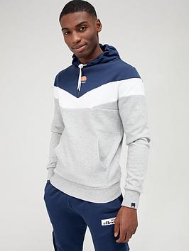 Ellesse Hugo Pullover Hoodie - Light Grey Marl, Light Grey Marl, Size 2Xl, Men