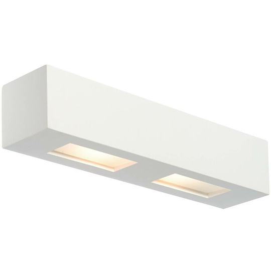 Endon Box - 2 Light Indoor Plaster Wall Light White, Paintable, G9