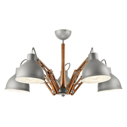 Marcello Adjustable Multi Arm Pendant Ceiling Light Rustic, 5x E27