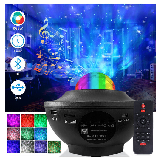 Star Projector Lamp Speaker bt Laser Atmosphere usb Music Star Bedside led Laser Projector Lamp